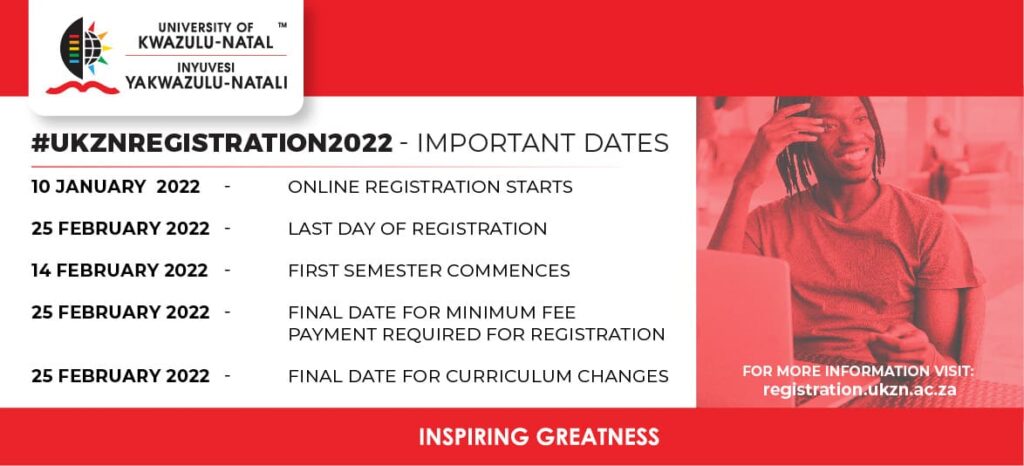 ukzn 2022 dates for registration