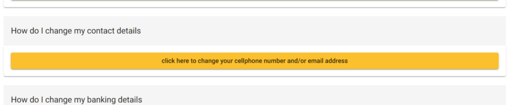 how do I change sassa srd r350 grant cellphone number
