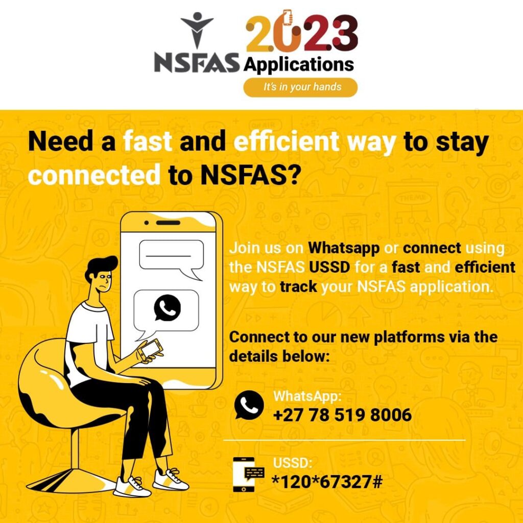 how to check nsfas status on whatsapp